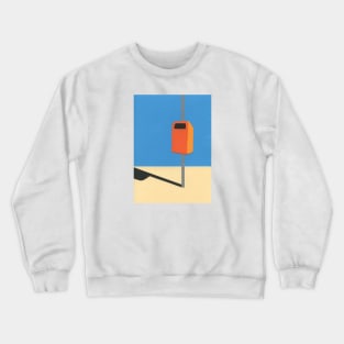 Orange Trash Can Crewneck Sweatshirt